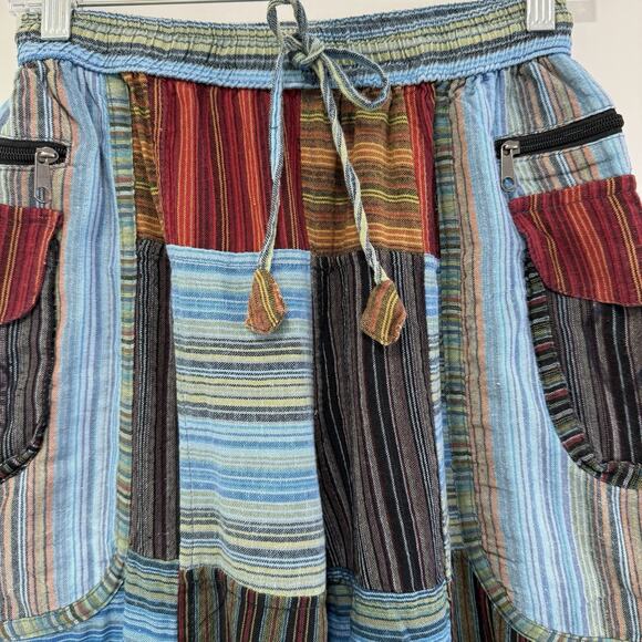Kathmandu Boho Hippie Patchwork Pull On Jogger Pants Size S/M Peace Free Spirit - Picture 2 of 7